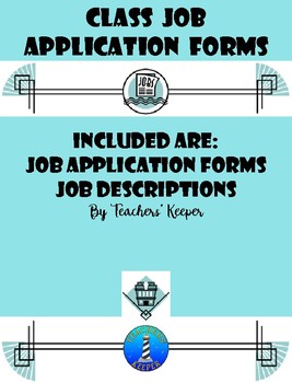 Preview of Classroom Job Applications