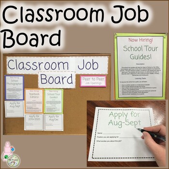 Preview of Classroom Job Board Graphics for a Middle School Bulletin Board