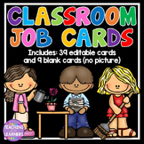 Classroom Job Cards {EDITABLE}