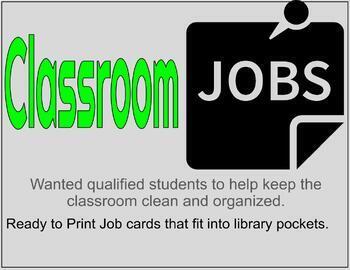 Preview of Classroom Job Cards with pay rate