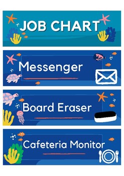 Gone Fishing Editable Classroom Jobs