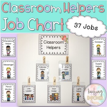 Classroom Job Chart | Farmhouse Themed Classroom Helpers | TpT