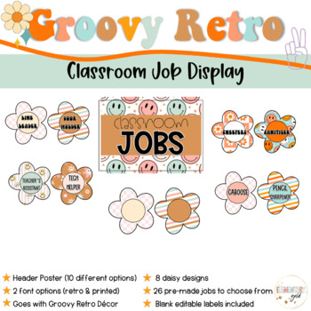 Groovy Boho Classroom Jobs Editable by Shayna Vohs