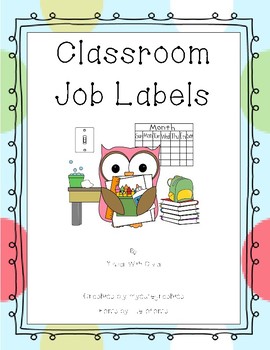 Preview of Classroom Job Labels - Updated II