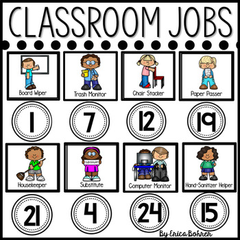 Preview of Classroom Jobs