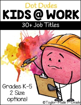 Preview of Classroom Job Labels - DOT DUDES