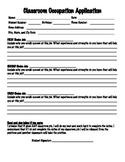 Classroom Job (Occupation) Application - Simple and though