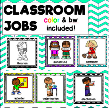 Preview of Classroom Job Posters and Visuals for 3K, Preschool, Pre-K, and Kindergarten