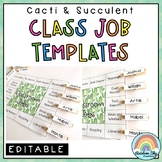 Classroom Job Templates / Simple class jobs {Cactus}