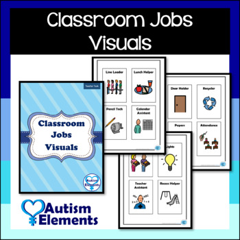 Preview of Classroom Job Visuals- SPED & Autism Resources- Class Set Up