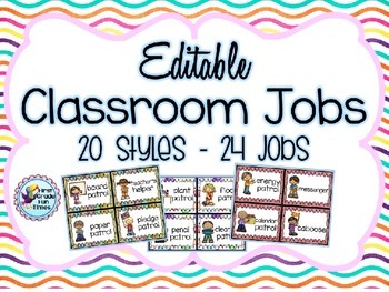 Preview of Classroom Jobs Classroom Decor Clip Chart