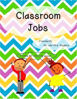 Preview of Classroom Jobs