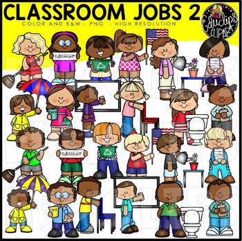 Preview of Classroom Jobs 2 Clip Art Set {Educlips Clipart}