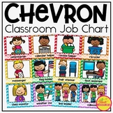 Classroom Job Chart in Rainbow Chevron perfect for Back To