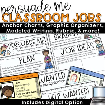 Preview of Classroom Jobs Application Beginning of the Year Writing Back to School Prompt