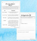 Classroom Jobs Application | Editable