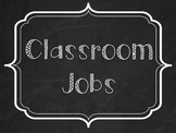 Classroom Jobs - Burlap and Chalkboard