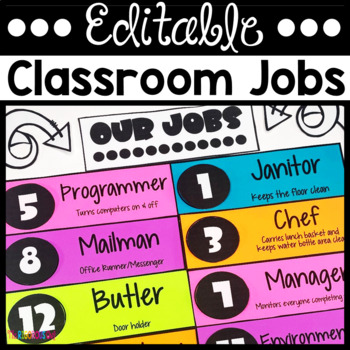 Preview of Classroom Jobs & Job Application - Career Themed - Editable
