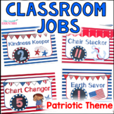 Editable Classroom Jobs Chart | Patriotic Themed Classroom Decor