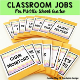 Classroom Jobs & Class Schedule Cards for Middle School {E