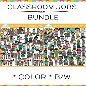 Preview of Back to School Classroom Jobs For Student Helpers Clip Art Big Bundle