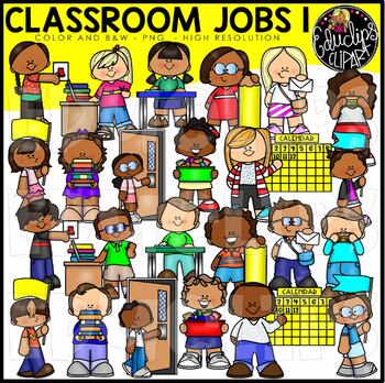 Preview of Classroom Jobs 1 Clip Art Set {Educlips Clipart}