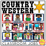 Classroom Jobs Clip Chart in a Country Western Classroom D