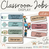 Classroom Jobs Display | Cute Sea Life Classroom Decor | Editable