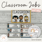 Modern BOHO RAINBOW Classroom Jobs Display | Neutral Rainb