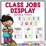 Classroom Jobs Display (Rainbow Theme) EDITABLE