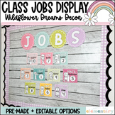 Classroom Jobs Display | Wildflower Dreams Decor | Editable