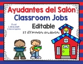 Classroom Jobs- Dual  Language (Editable)