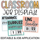 Classroom Jobs Editable | Display & Slides Neutral Decor &