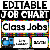 Editable Classroom Job Display Chart