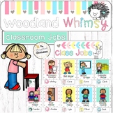 Classroom Jobs Editable Roles | Pastel | Woodland Whimsy C
