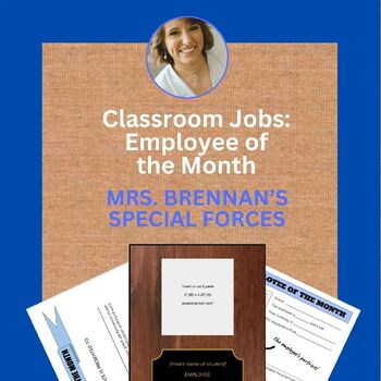 Preview of Classroom Jobs: Employee of the Month