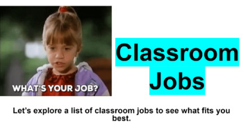 Preview of Classroom Jobs - Google Slides 