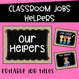 Classroom Jobs Helpers Chart in Burlap