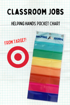 Preview of Classroom Jobs Labels - Helping Hands Chart from Target