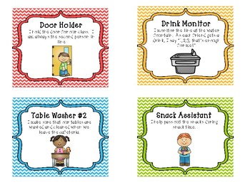 Cards for Leadership Roles (Classroom Jobs) Chart