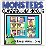 Classroom Jobs Clip Chart in a Monsters Classroom Decor Theme