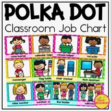 Classroom Jobs Clip Chart in Polka Dots with 50 editable cards!