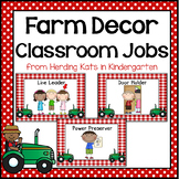 Farm Decor Classroom Jobs Signs