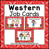 Classroom Jobs Cards with Western Cowboy Backgrounds