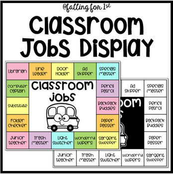 Preview of Classroom Jobs Space Saving Display