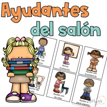 Preview of Classroom Helpers Jobs Spanish Ayudantes del Salón