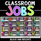 Classroom Jobs - Student Job Cards and Name Tags (Black an