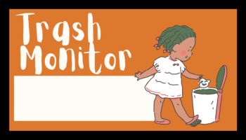 Preview of Classroom Jobs- Trash Monitor