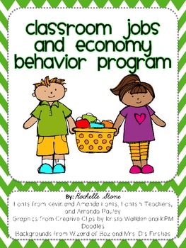 Preview of Classroom Jobs and Economy Behavior Plan {Editable}