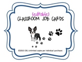 Classroom Jobs {editable dog theme-Boston Terrier}